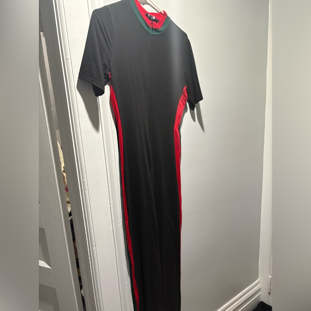 Fashion Nova Black and Red Jumpsuit